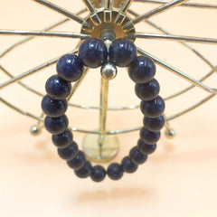 Sand Natural Stone Ball Bracelet with Elastic Rope