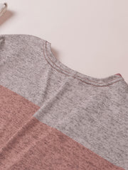 Colorblock Half Sleeve Sweater Cardigan