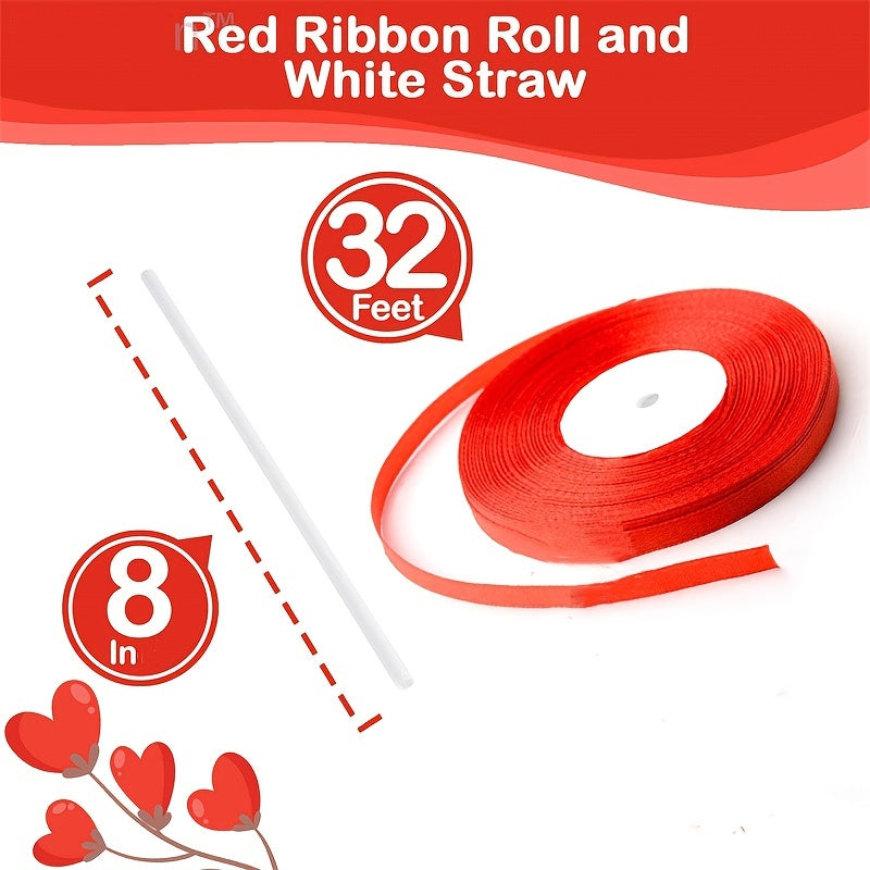 Large Red Heart Balloon Romantic Rose Petal 1000pcs