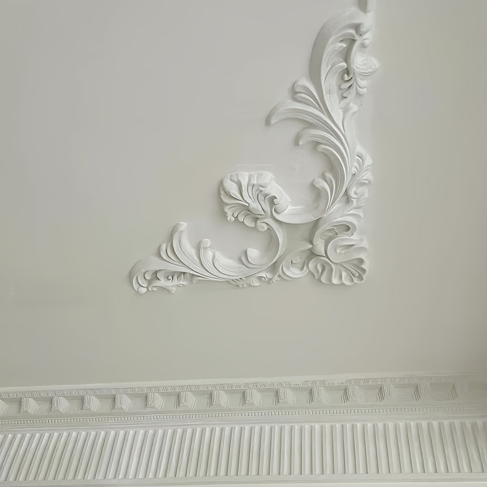 French Corner Flower Ceiling Decoration: PU Line Frame Combination Decor
