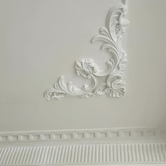 French Corner Flower Ceiling Decoration: PU Line Frame Combination Decor