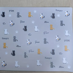 Small Pet Thick Dining Mat Cat Dog Pattern