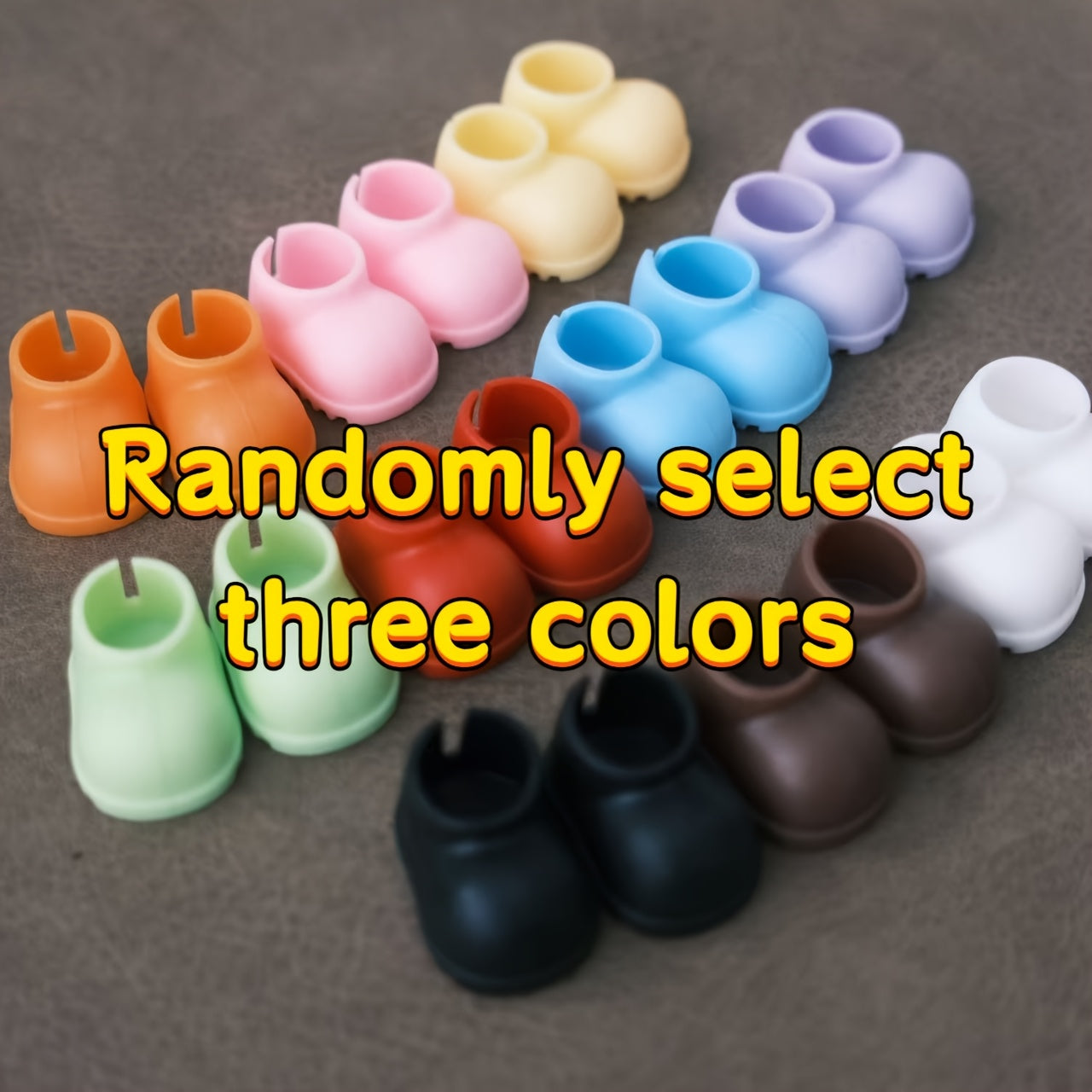 6 Pairs Mini Doll Shoes Anti Slip 3D Style Take Home Shoes Perfect Gift