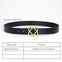Women's Leather Belt Flower Shaped Buckle Dress Sweater Coat Suit Jeans