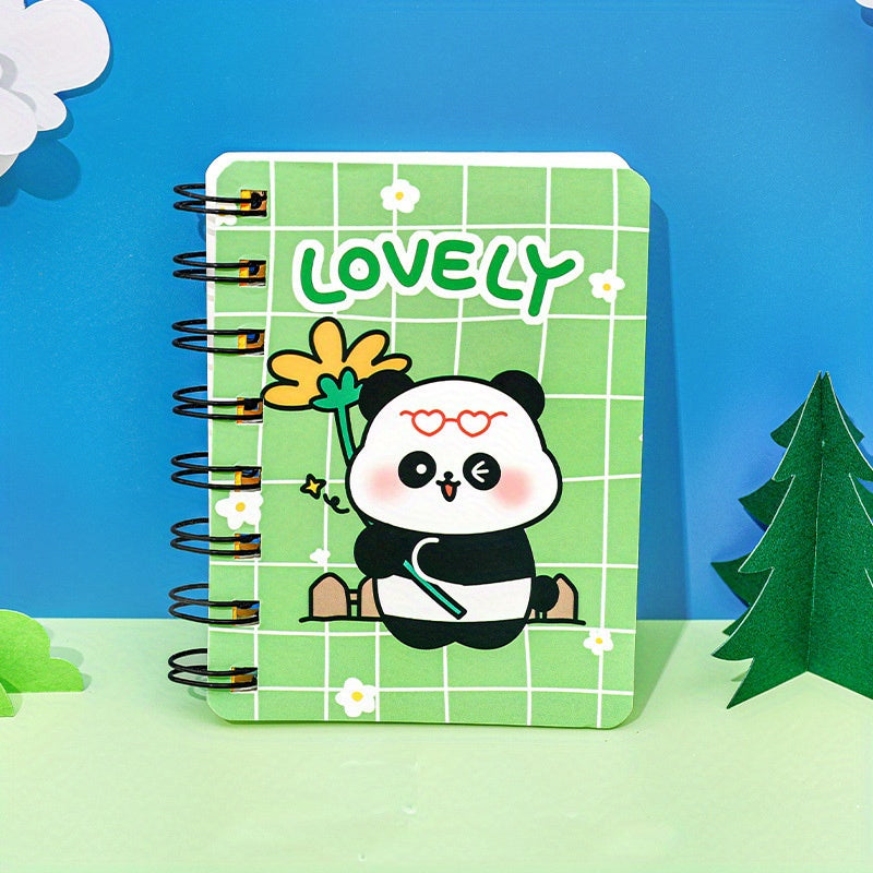 Cartoon Panda Coil Book Portable Pocket Notepad