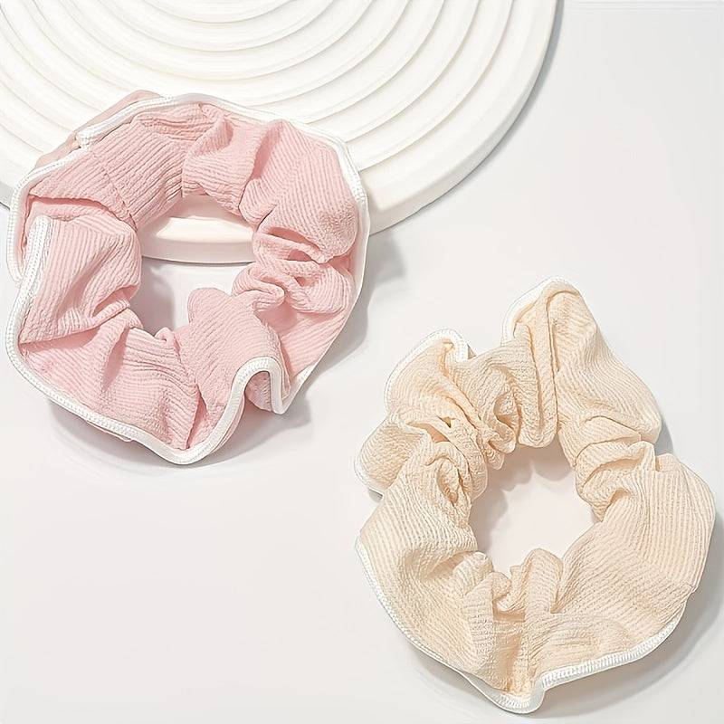 3pcs Satin Large Scrunchie Hair Tie Female Style Head Band Women's Headwear