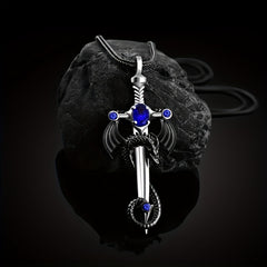 Vintage Dragon Sword Pendant Necklace For Men's Women's Necklace