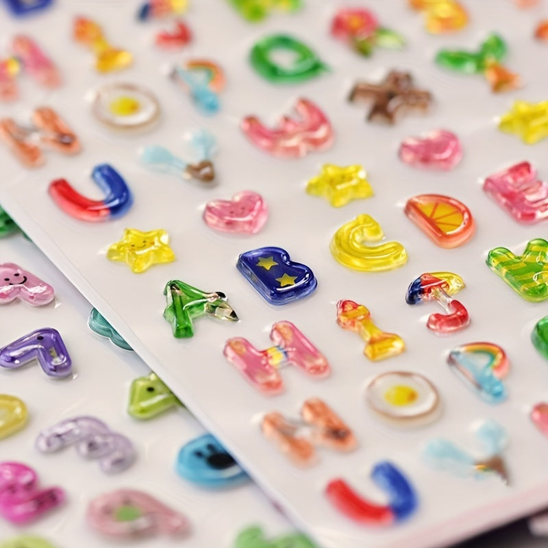 3D Candy Crystal Sticker Epoxy Number Letter DIY Phone Case Decoration