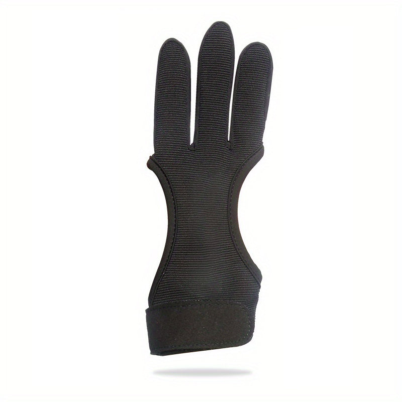 1pc Archery Gloves Shooting Leather Three Finger Protector  Gear