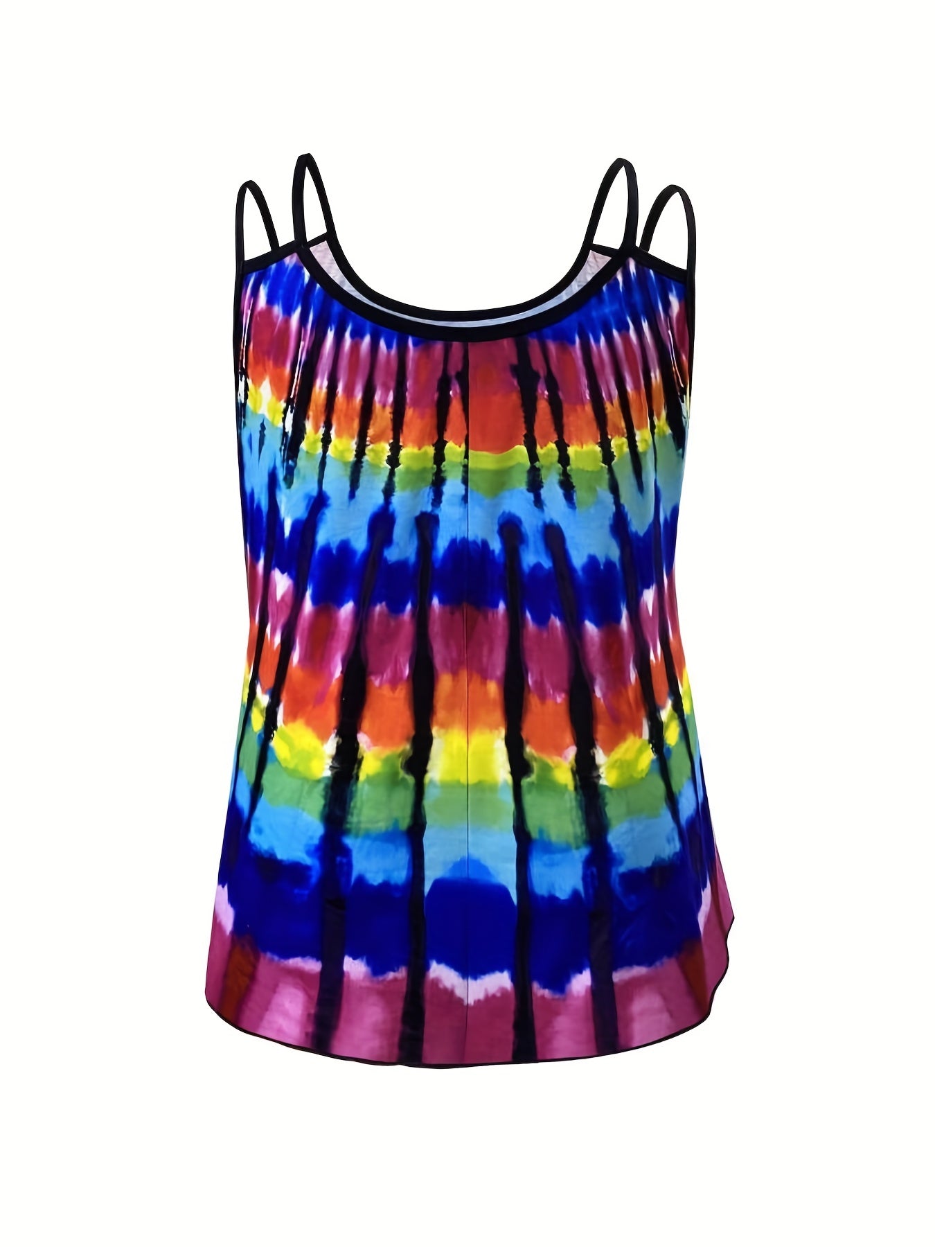  Tie Dye Rainbow Print Tank Top