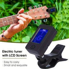 Clip On Digital Electronic Guitar Tuner Bass Ukulele Violin Mandolin Banjo