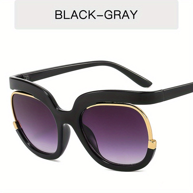 Oversized Cat Eye Sunglasses Gradient Lens UV Block Oval Frame Eyewear