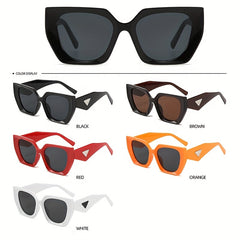 Men's UV Protection Polygonal Frame Sunglasses Retro Style