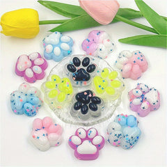 9pcs Gradient Cat Paw Squeeze Toys Set