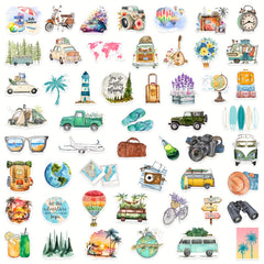 50pcs Waterproof Vinyl Stickers for Bottles Laptops Phones