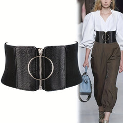 Wide Girdle Elastic Waistband Classic Dress Coat Belt