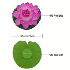 2pcs Floating Foam Lotus Flower Water Lily Pad Decoration 6 7inch