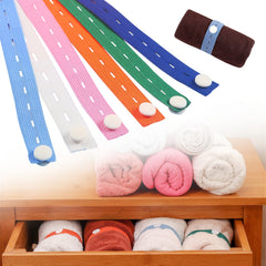 10pcs Self-adhesive Elastic Straps for Clothes Sorting and Storage