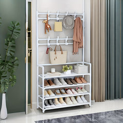 4 Tier Entrance Coat Rack Foyer Shoe Rack