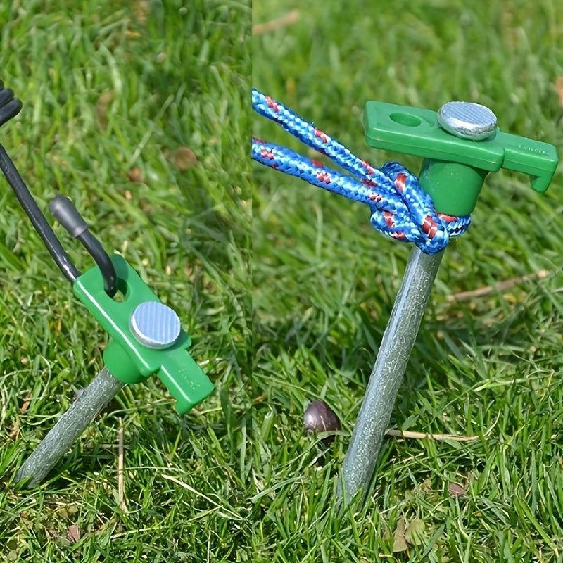 2pcs Tent Ground Nail Canopy Umbrella Fixed Steel Nails 9.84inch