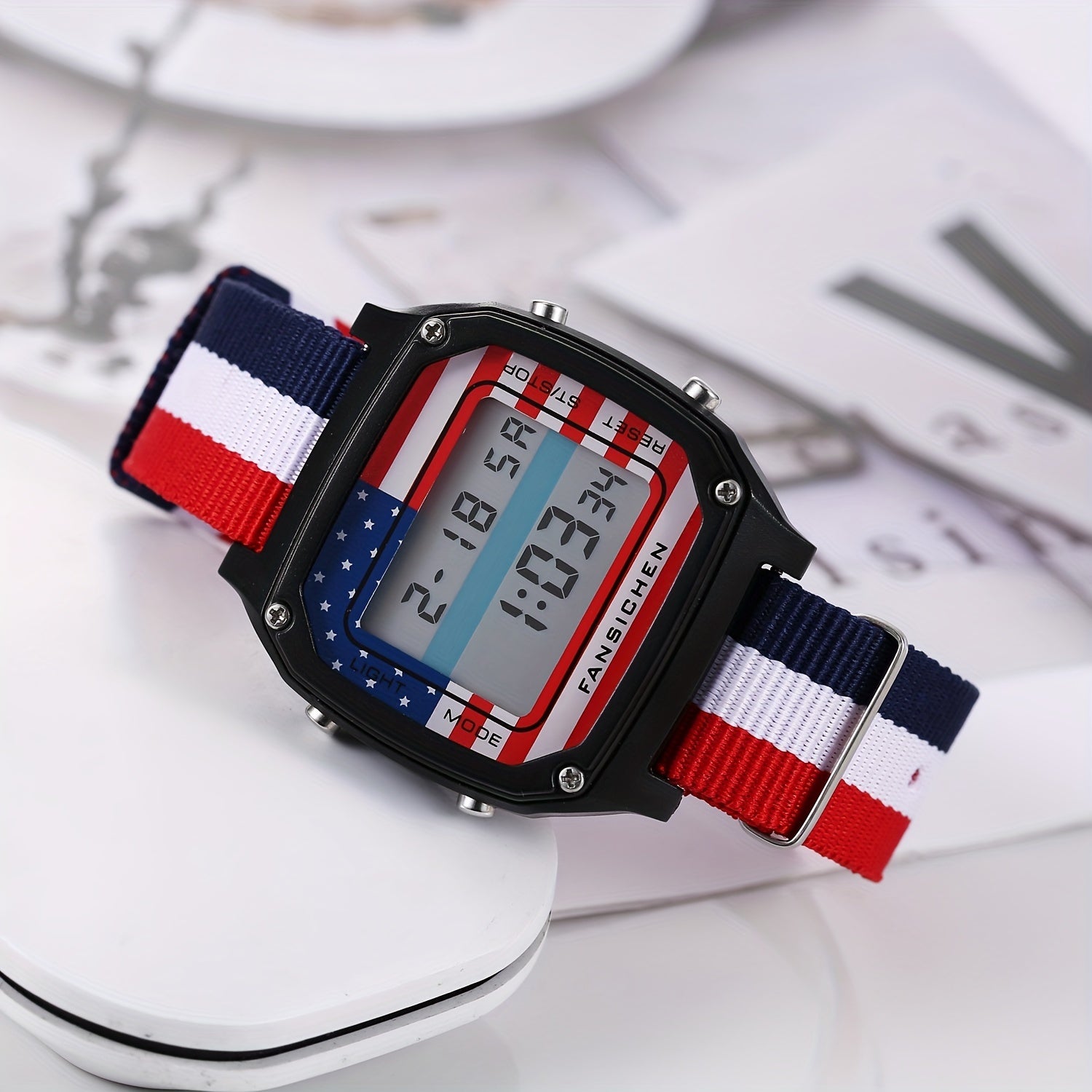 Electronic Watch With Time Calendar Alarm Stopwatch Wrist Watch