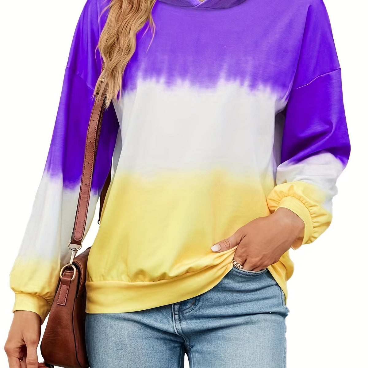 Tie Dye Hoodie Casual Long Sleeve Hoodies Sweatshirt Women's Clothing
