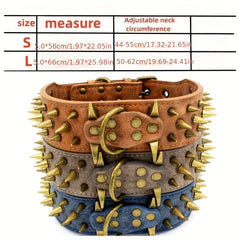 Punk Style Rivet Leather Dog Collar