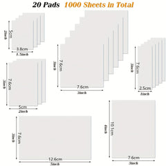 1000 Sheets Transparent Sticky Notes Set Student Waterproof Memo Pad