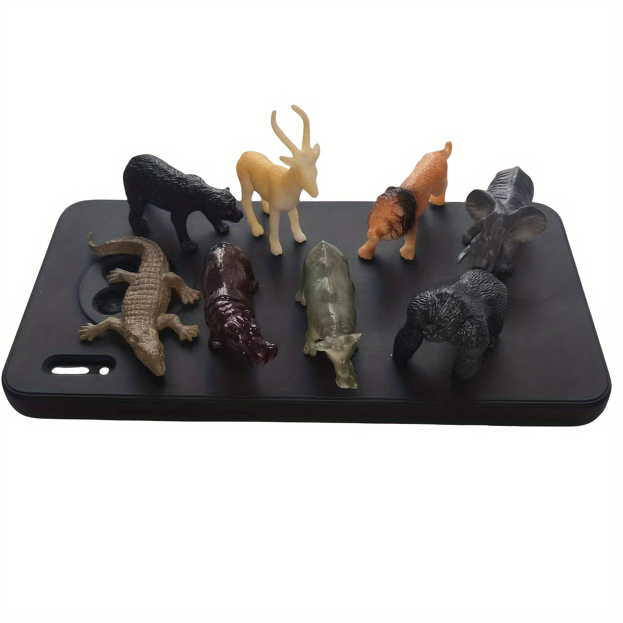 12-Piece Wildlife Figurines Set for Ages 3+: Lion Tiger Crocodile Giraffe Zebra