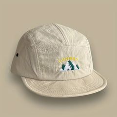 Mountain Embroidery Baseball Cap Vintage Solid Sunscreen Sports Adjustable Visor