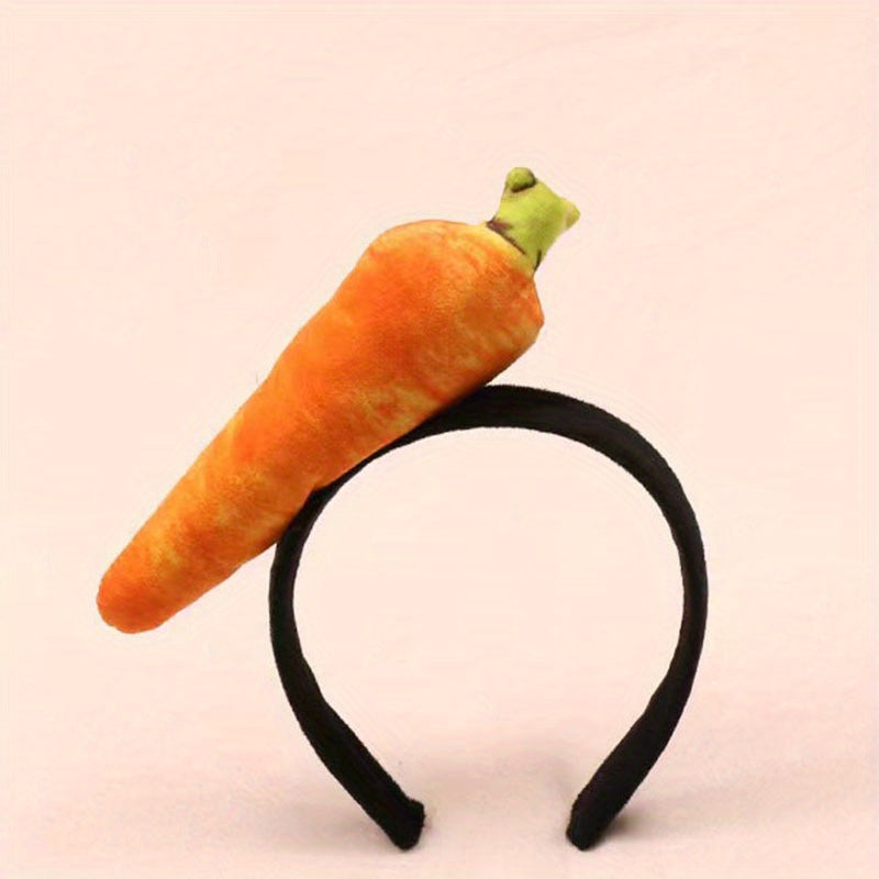 Creative Food Hair Band Hot Dog Corn Carrot Print Headband