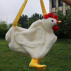 Fuzzy Chicken Crossbody Bag Cartoon Animal Doll Shoulder Bag