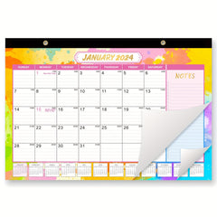 18-Month Academic Desk Calendar, Julian Dates, School Home Office