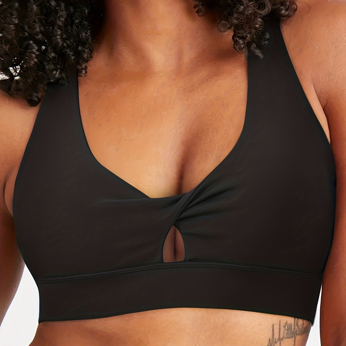 Women's Crisscross Back Sports Bra Medium Support Padded Tank Top
