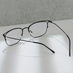 Square Anti Glasses For Women Men Lightweight Metal Frame Clear Lens Glasses