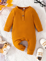 Striped Long Sleeve Romper for Baby Boys & Girls