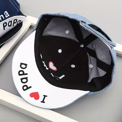 Cute Denim Baseball Cap for Babies Adjustable Straps