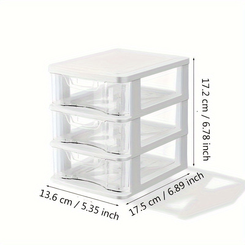 Drawer Type Cosmetic Stationery Storage Rack Plastic Makeup Organizer