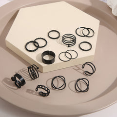 Geometric Surplice Ring Set Women's Jewelry