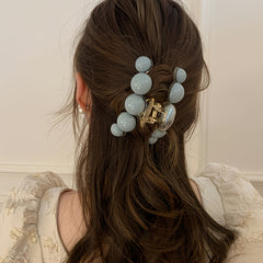 Glossy Ball Decor Hair Claw Clip Style Hair Claw Nonslip