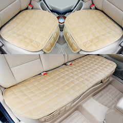 Checkered Thickened Car Cushion Pads Front Rear Seat Covers 1 2 3 Pack