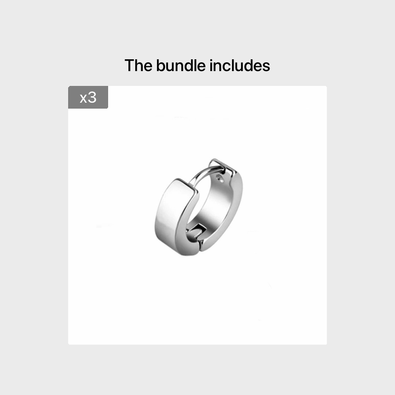 Men's Titanium Steel Ear Buckle Punk Studs