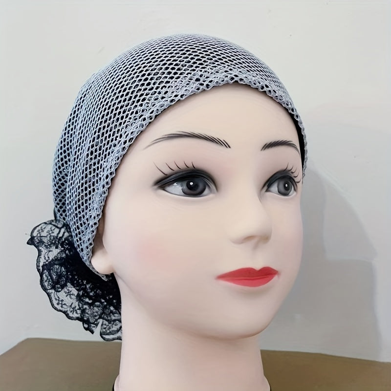 Lace Turban Cap Beanie Ramadan Head Wrap Lightweight Inner Hijab Hats