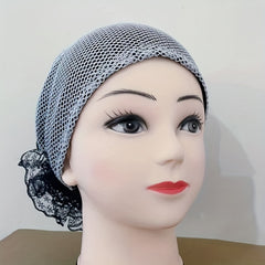 Lace Turban Cap Beanie Ramadan Head Wrap Lightweight Inner Hijab Hats