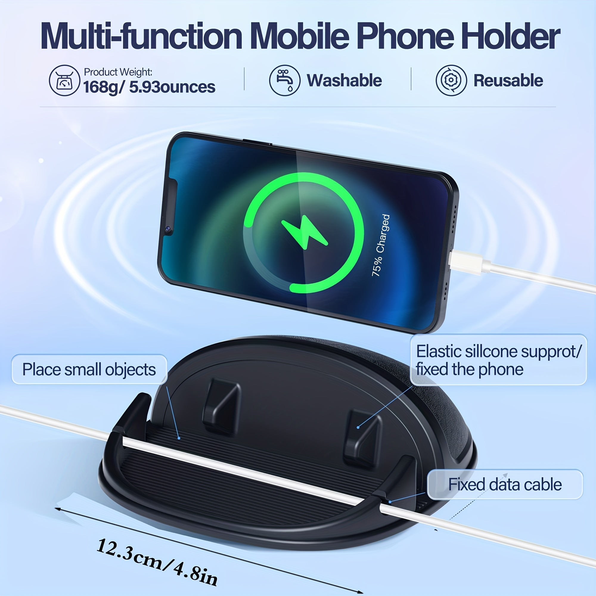 Car Phone Holder Silicone Car Pad Mat Various Dashboards Slip Desk Phone Holder