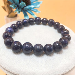 Sand Natural Stone Ball Bracelet with Elastic Rope