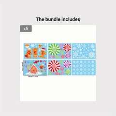 Christmas Gingerbread Man Snowman Sticker Decoration