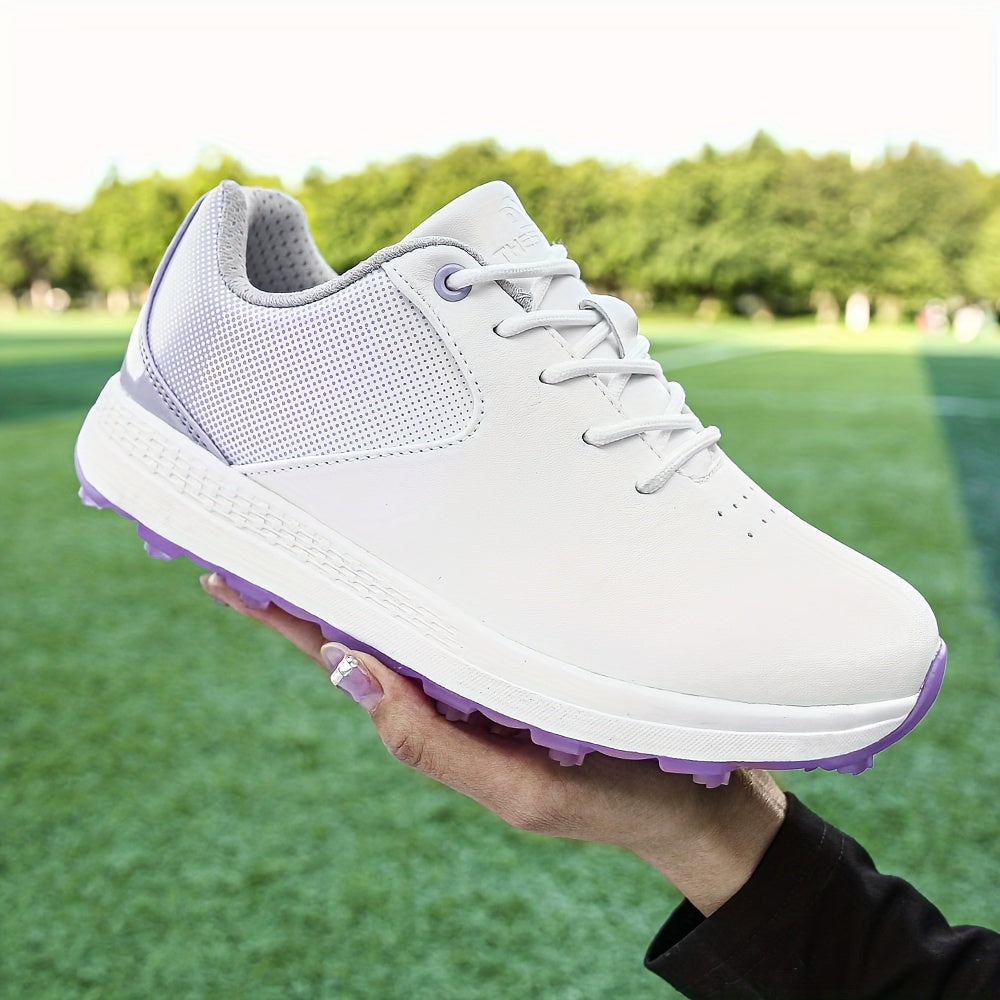 Women's Waterproof Spike Sneakers Non Slip Golf Shoes