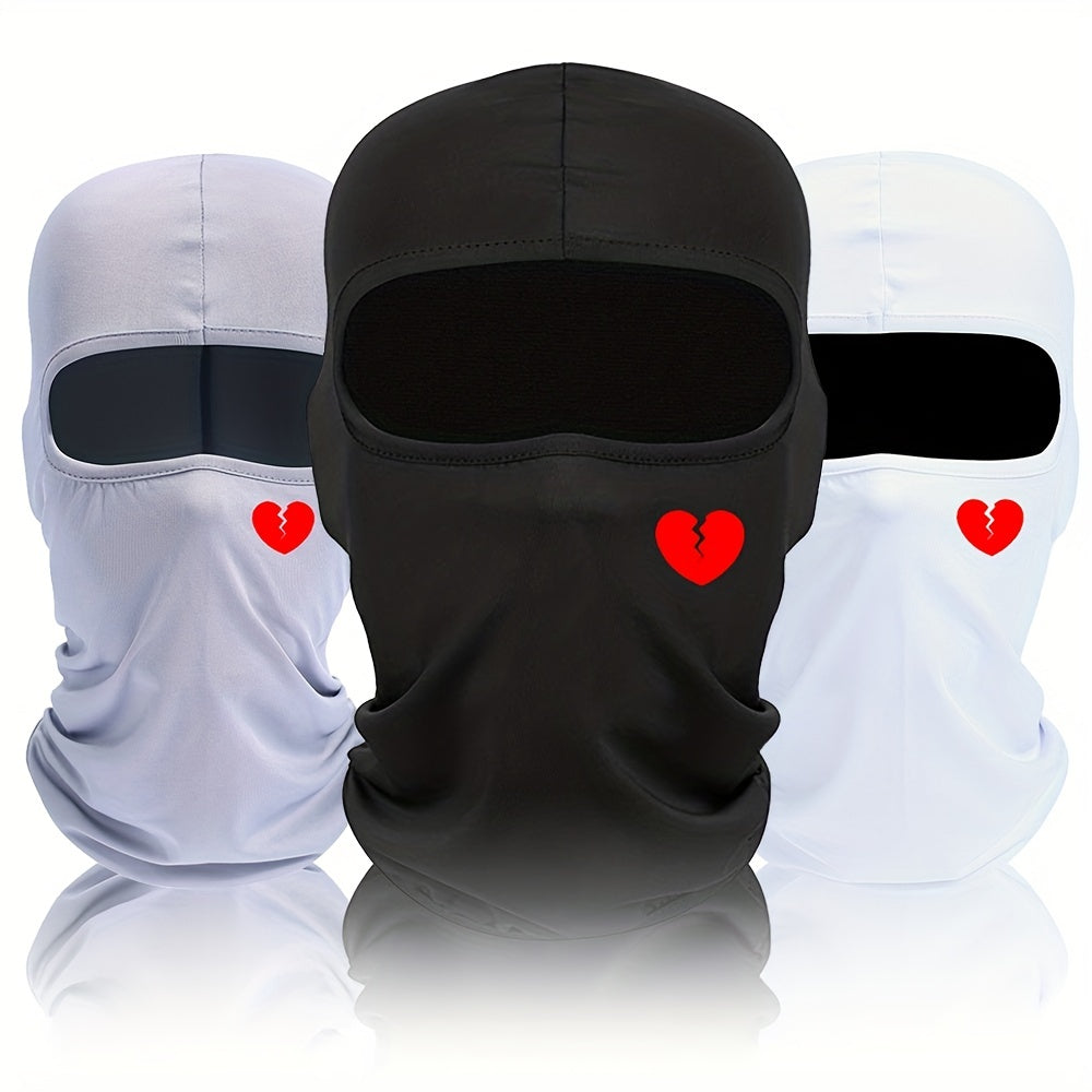 Love Print Face Mask Pullover Hat Outdoor Cycling Balaclava