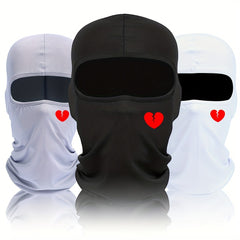 Love Print Face Mask Pullover Hat Outdoor Cycling Balaclava